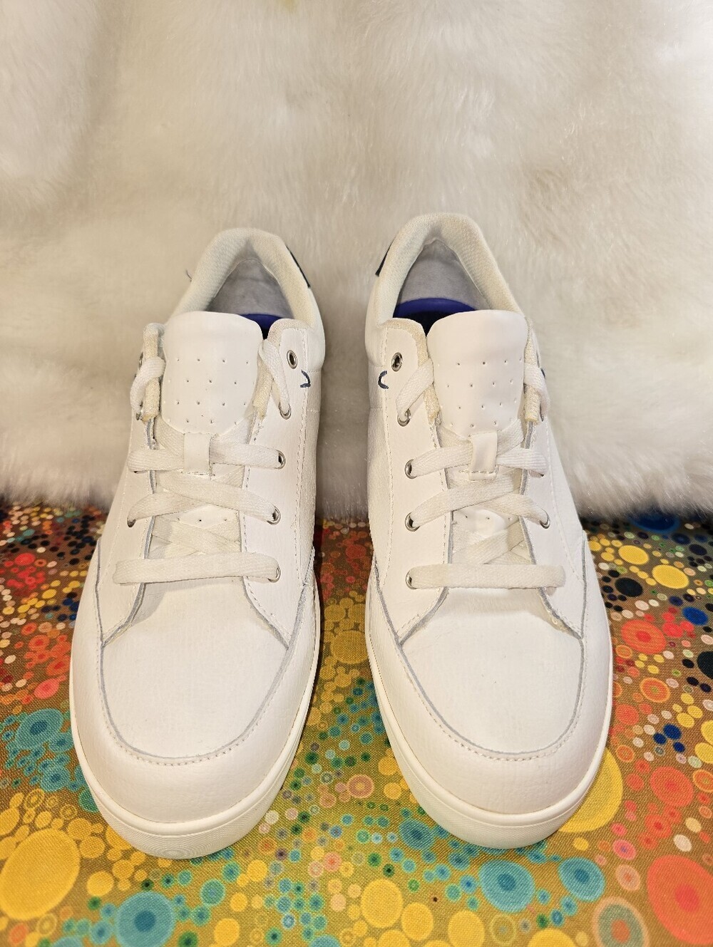 Dr. Scholl's Lyric Women's White Leather Low-Top Memory Foam Sneakers